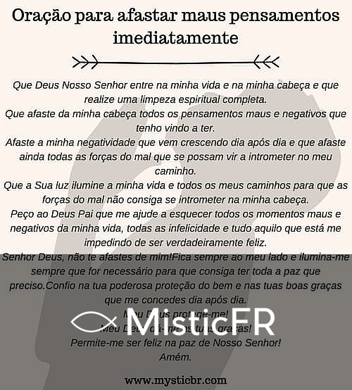 Prière pour chasser les pensées négatives de votre esprit